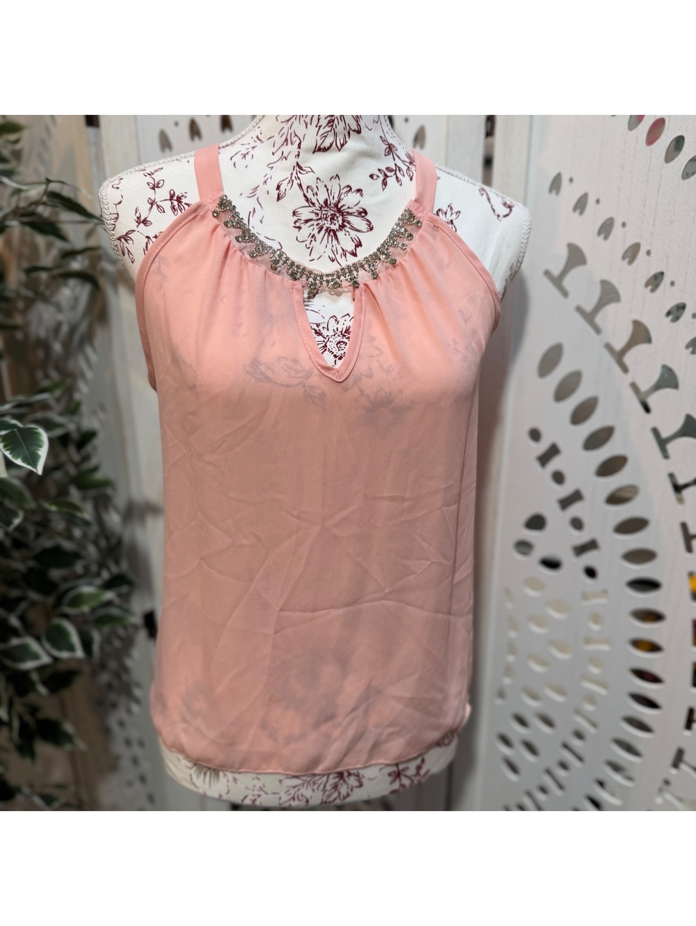 ✨ Y2K Charlotte Russe embellished halter tank top